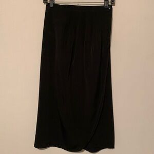 Lloyd Williams Saks Fifth Ave. Black Wrap Midi Skirt
